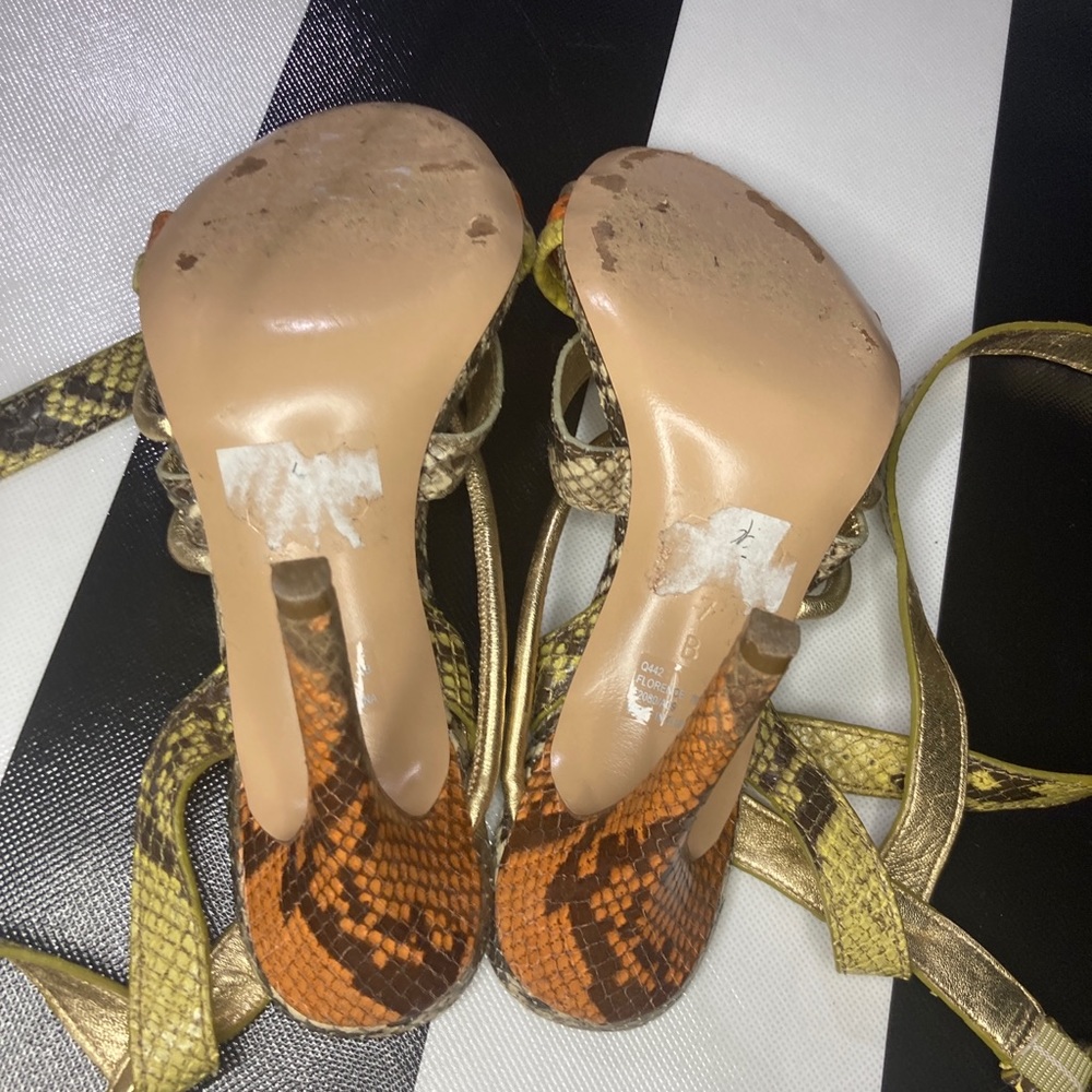 Coach Florence Heels Printed Python Snake Strap S… - image 7